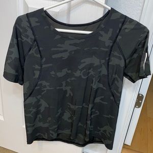 Camo lululemon dry fit shirt